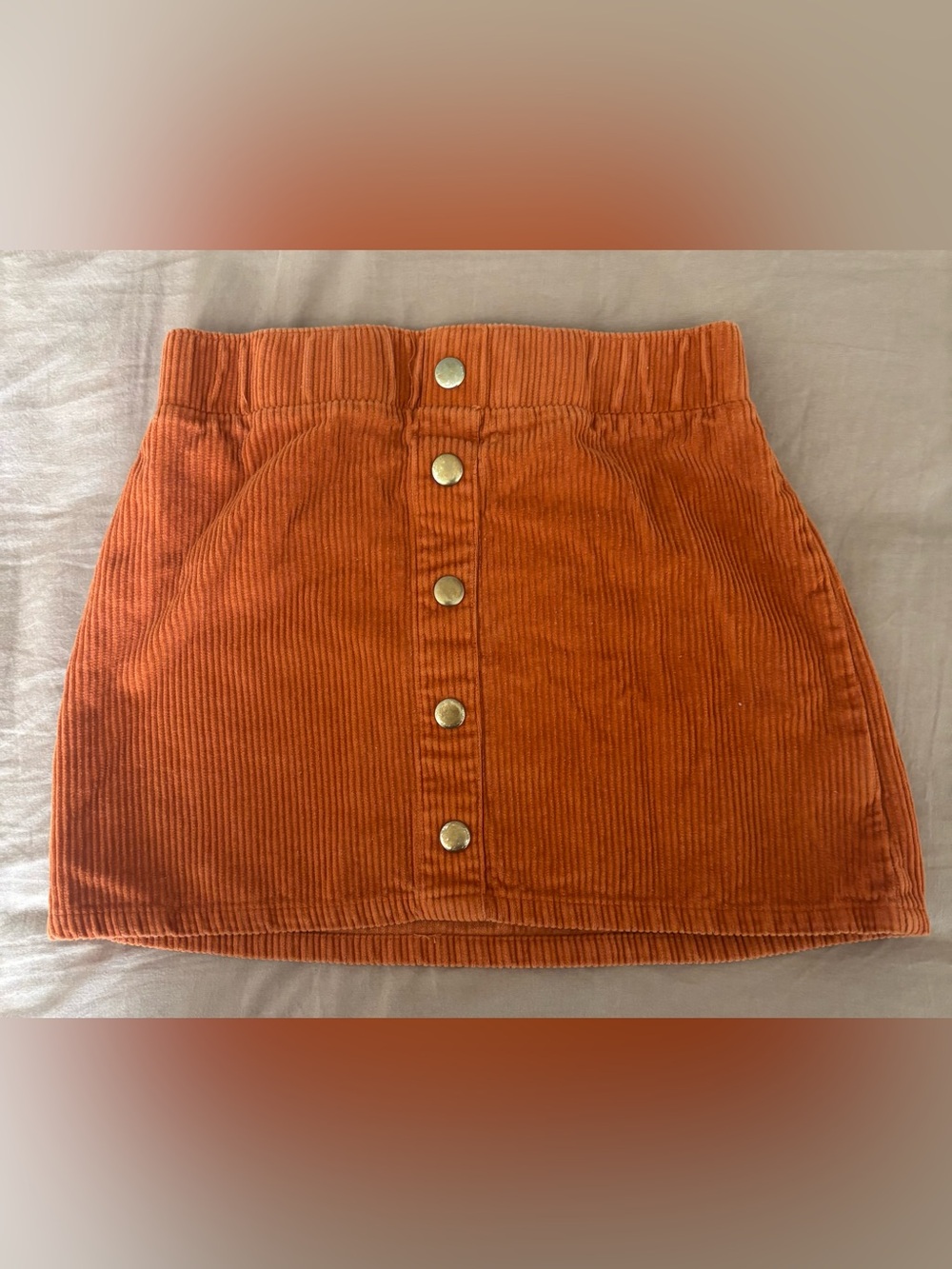100% Cotton Isaac Mizrahi Orange Corduroy Girls Skirt